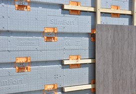 SlimFort gevelisolatie afgewerkt met geperste minerale wol platen