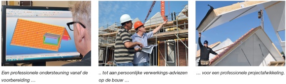 daksegmenten, scharnierkap, prefabdak projectbegeleiding