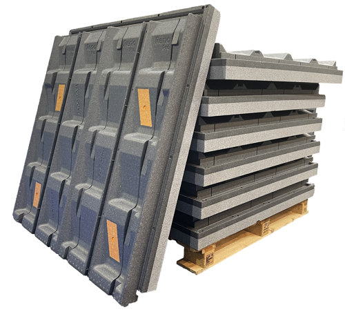 Een stapel van losse SlimFix RenoPro elementen met een Rd waarde van 3,5