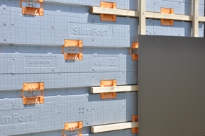 SlimFort gevelisolatie met afwerking aluminium composietplaten